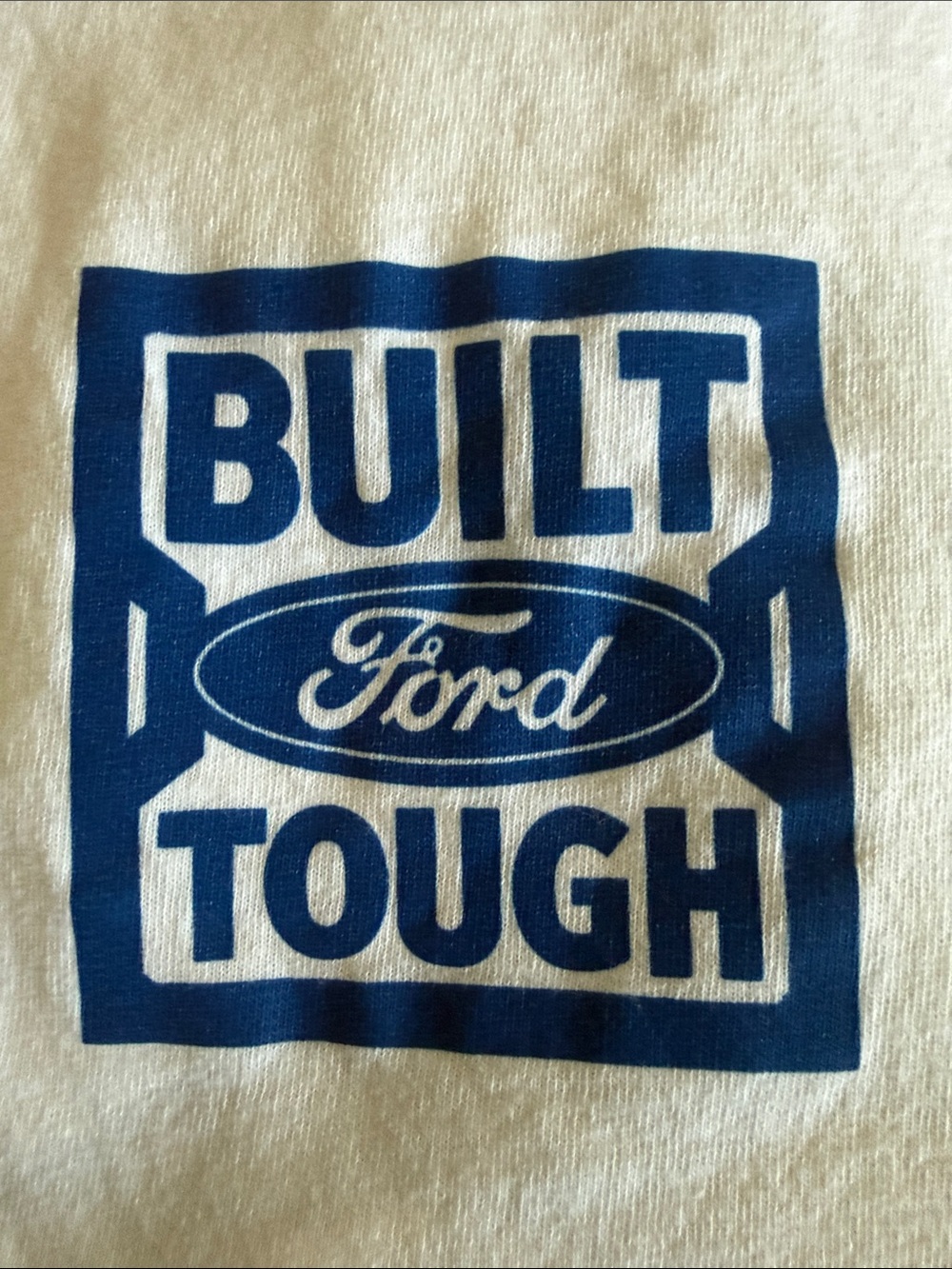 Ford White T-Shirt with Blue Built Tough Logo - Picture 3 of 3